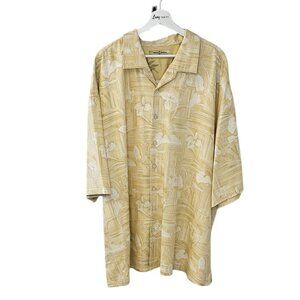 Tommy Bahama Mens 100% Silk Short Sleeve Button Down Shirt, Floral, Size 4XB